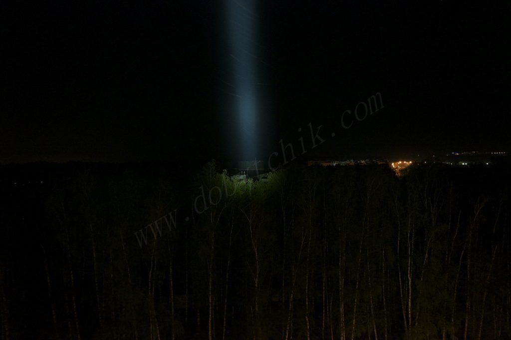 Проверка дальности свечения фонаря Olight M3XS-UT
