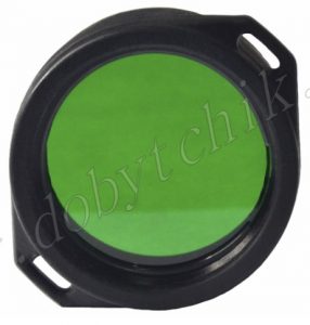 Зеленый светофильтр с местами для крепления страховочного шнура